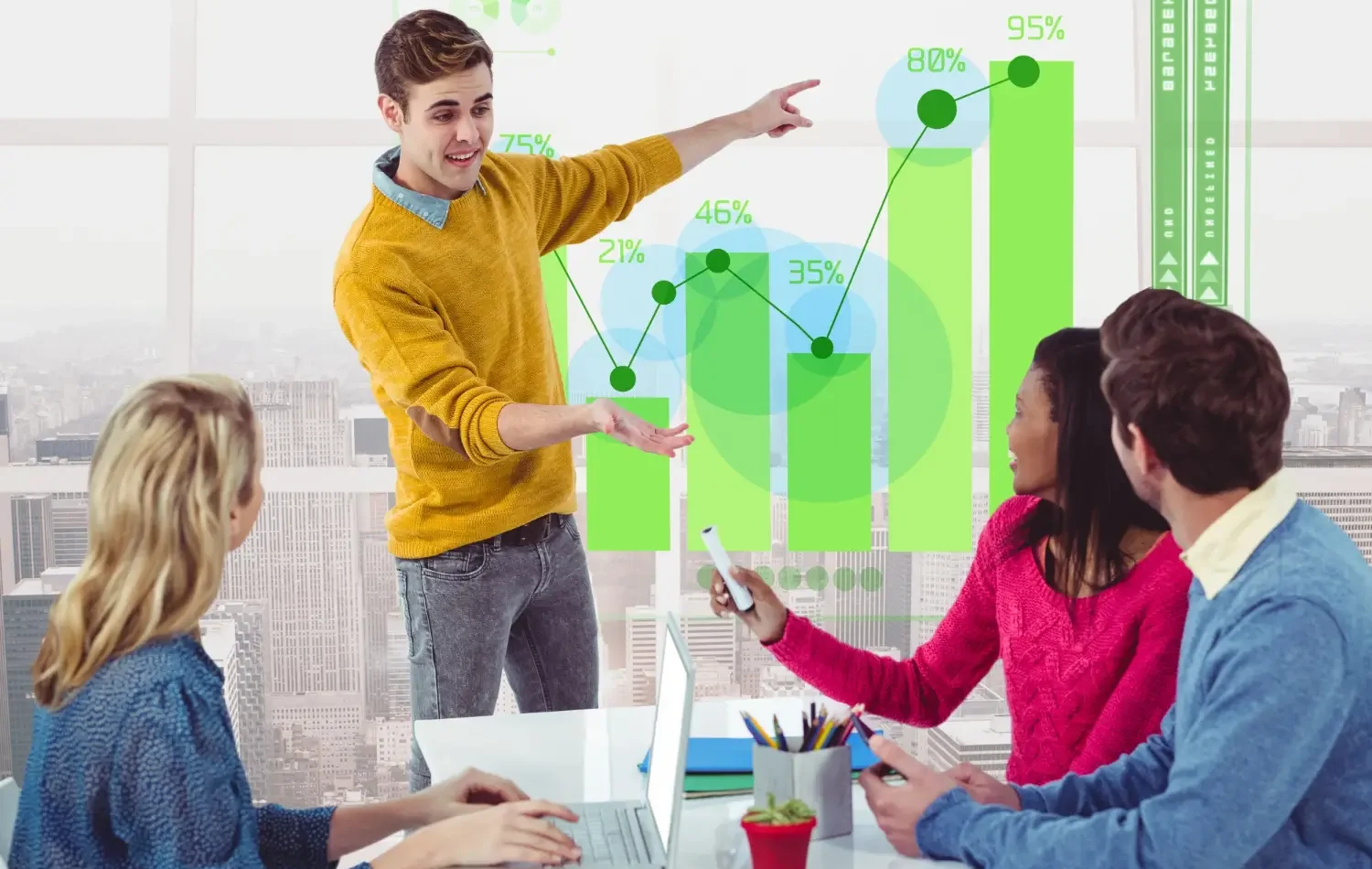 team meeting : client growth analysis